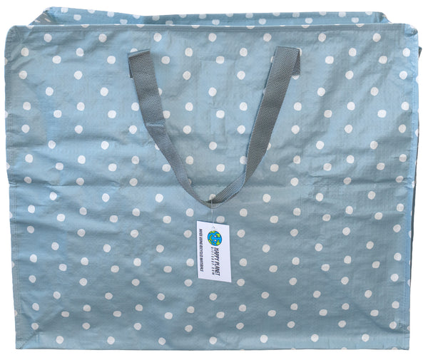 Duck Egg Blue Polka Dot Storage Bag