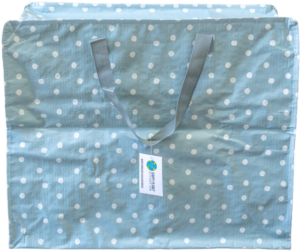Duck Egg Blue Polka Dot Storage Bag