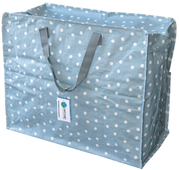 Duck Egg Blue Polka Dot Storage Bag