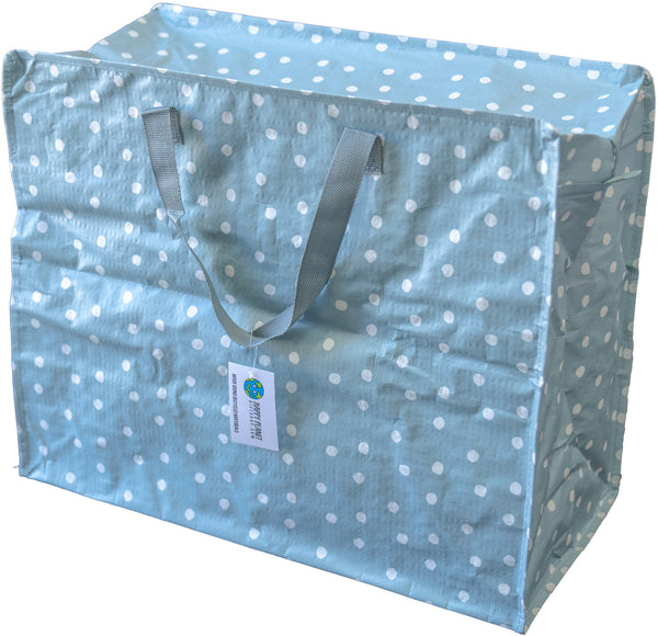 Duck Egg Blue Polka Dot Storage Bag