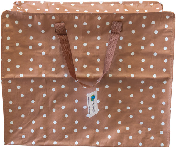 Hazelnut Brown Polka Dot Storage Bag