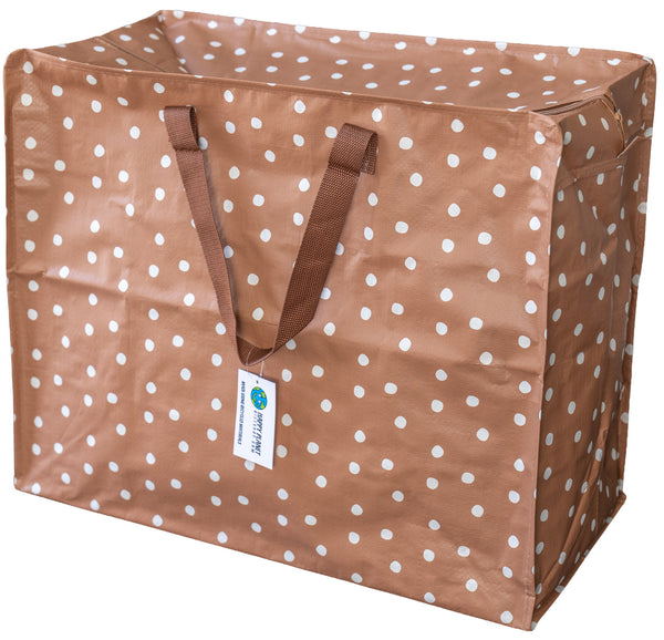 Hazelnut Brown Polka Dot Storage Bag