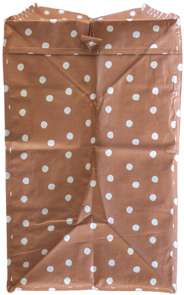 Hazelnut Brown Polka Dot Storage Bag