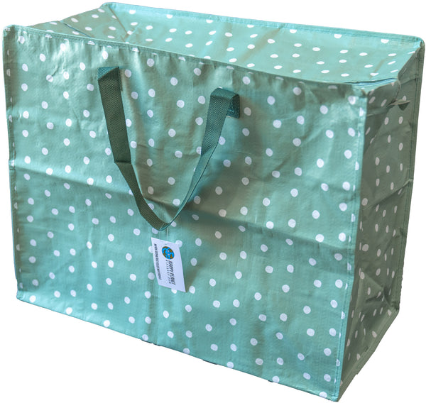 Sage Green Polka Dot Storage Bag