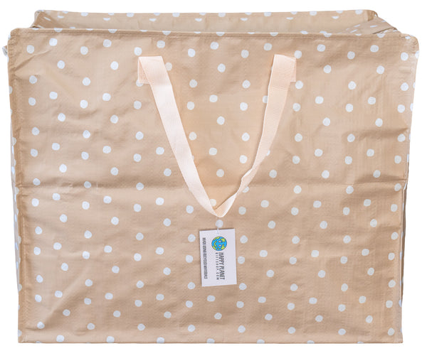 Sandy Beige Polka Dot Storage Bag