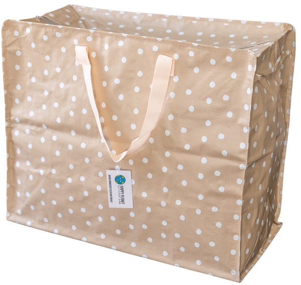 Sandy Beige Polka Dot Storage Bag