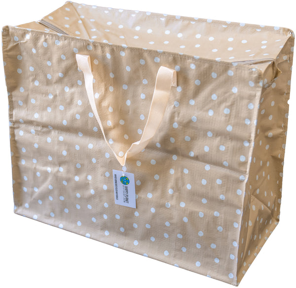 Sandy Beige Polka Dot Storage Bag
