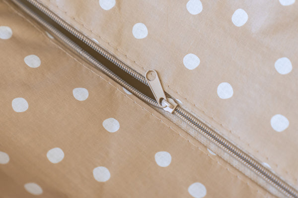 Sandy Beige Polka Dot Storage Bag